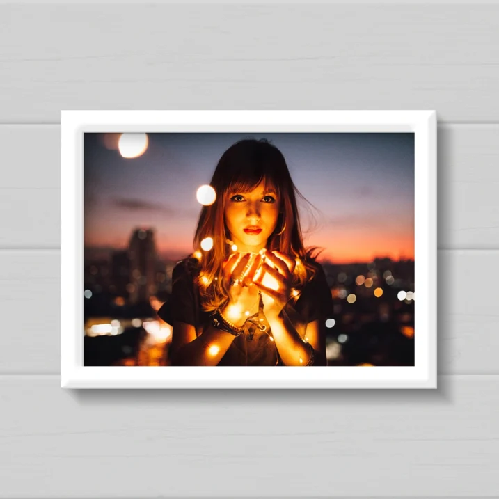 The girl with light