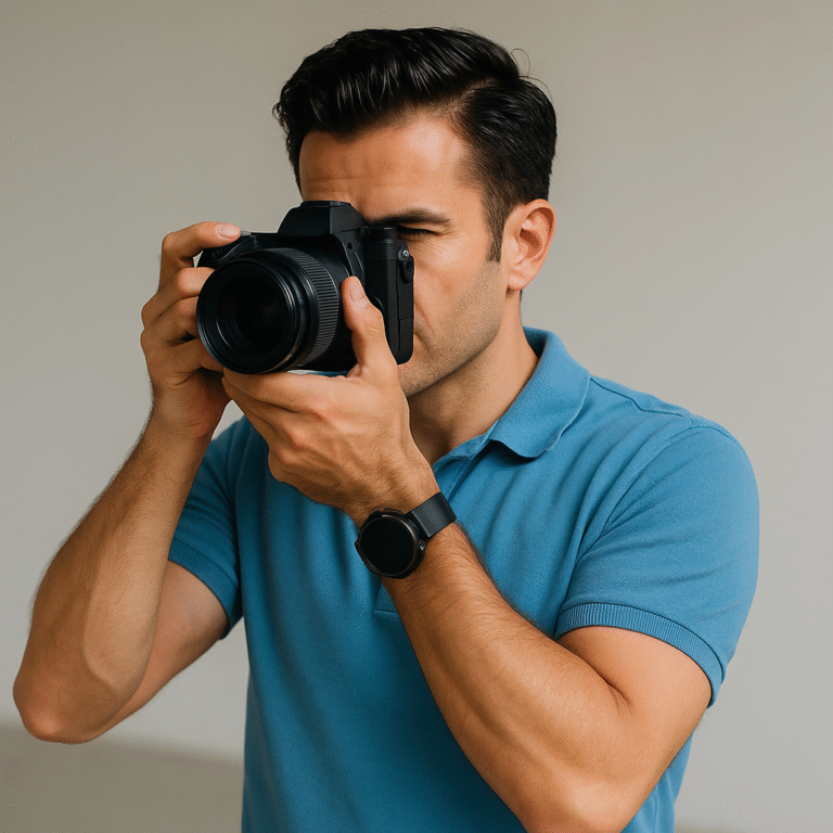 Fotograf bei der Arbeit mit Kamera – Derya Fotografie aus Eisenstadt